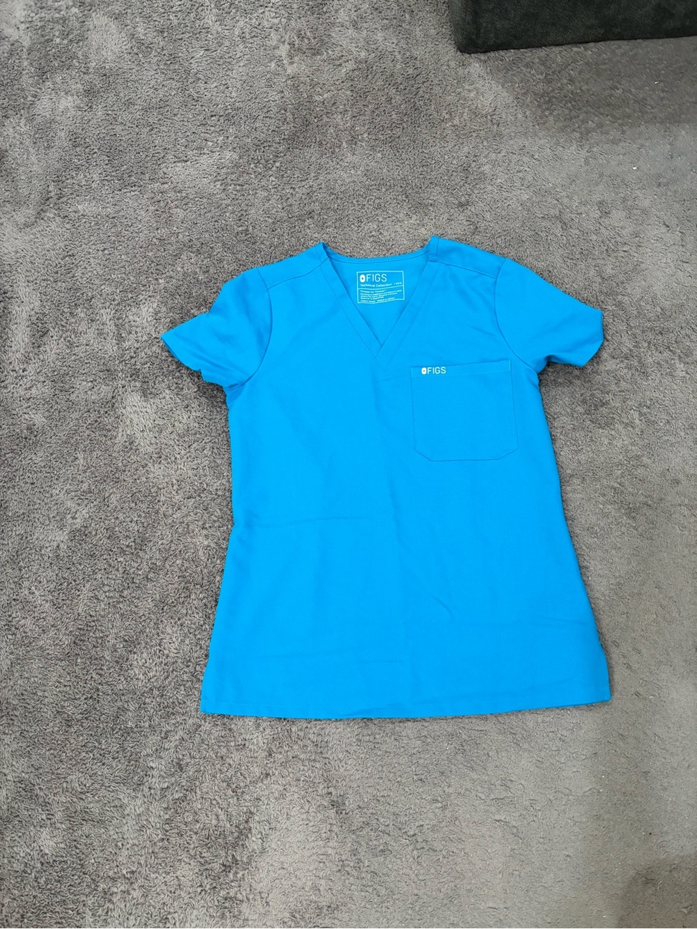 XXS FIGS Extreme Blue Scrub Top